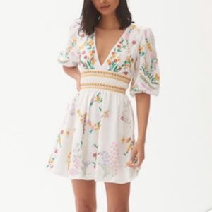 Anthropologie mini dress floral size Medium